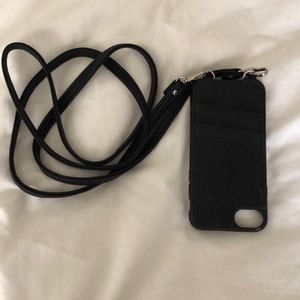 Black iPhone 6/7 Lanyard Case